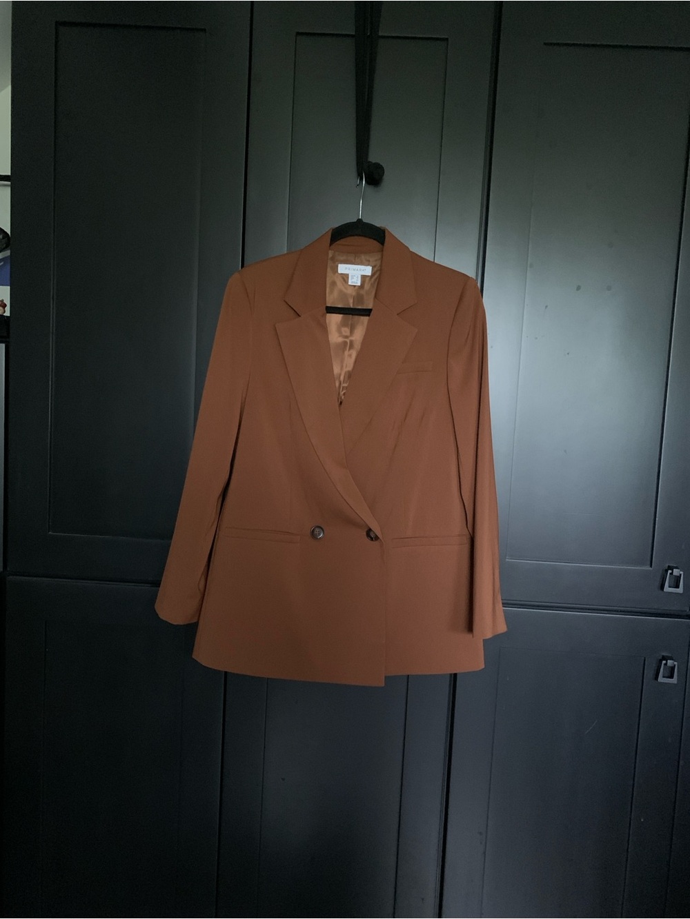 Primark Double-Breasted Blazer and Matching Trousers - Rust - Picture 2 of 11
